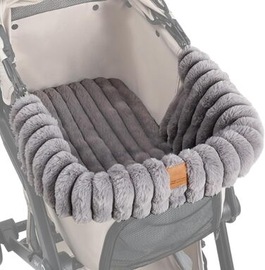 М'яка килимок для візка для дитини та домашніх тварин, теплий плюшевий, з магнітною застібкою, сірий