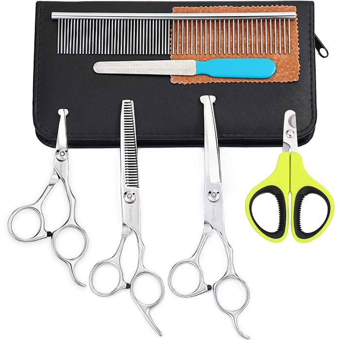 Набір для грумінгу собак та котів: професійна сталева ножиця з безпечною насадкою