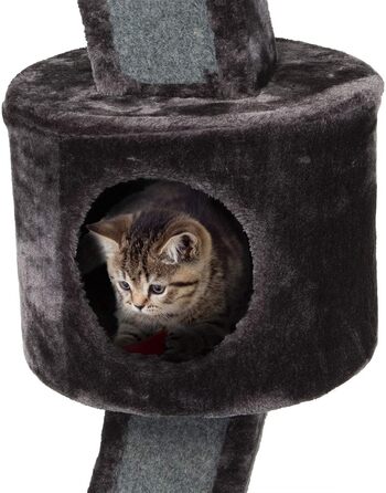 Кігтеточка для котів Granville XXL - велика, сіра, 157x60x170 см, для великих порід (Mainecoon)