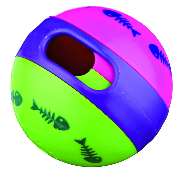 Набір TRIXIE: м'яка щітка для грумінгу та іграшка-м'ячик з ласощами для котів, пластик