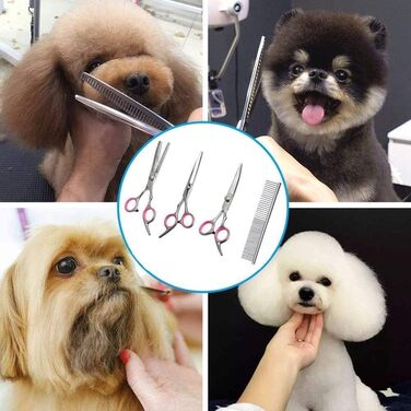 Набір професійних інструментів для грумінгу собак та котів, 7 дюймів, нержавіюча сталь