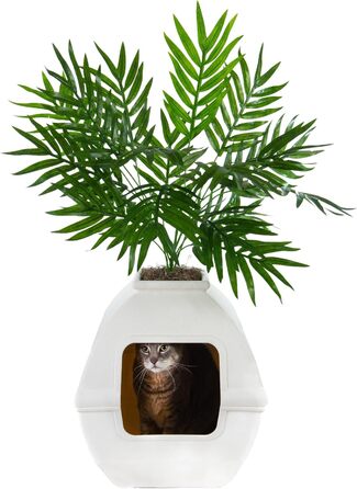 Квіткова кімната для кота Courtyard від Good Pet Stuff: закритий лоток з фільтром, легкий у догляді, біла береза