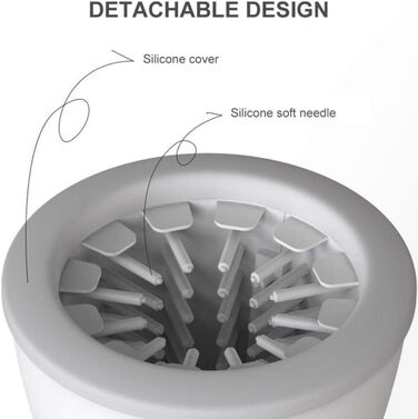 Автоматичний очищувач лап для собак PJDDP - мийка лап для домашніх тварин, портативна щітка для чищення лап, білий