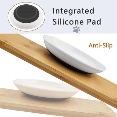 Набори мисок для котів Vexillic (6 шт.) з кераміки, з антиковзким силіконовим дном. Підходять для котів, кошенят та собак.