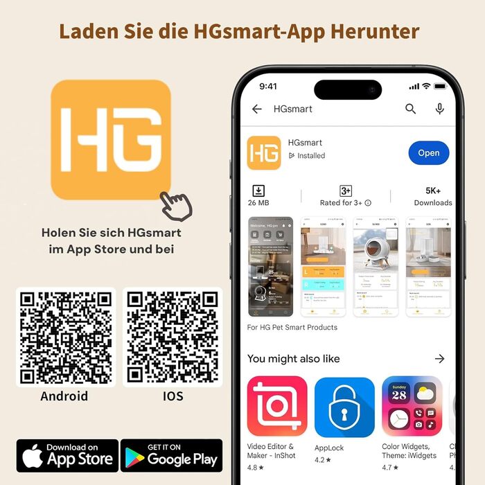 Автоматичний годівник для котів та собак HoneyGuardian з Wi-Fi, 2 миски, 3.5л, APP-керування