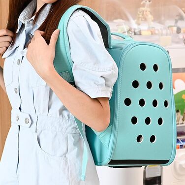 Трансформер для тварин: переноска-рюкзак для котів та маленьких собак (блакитна)