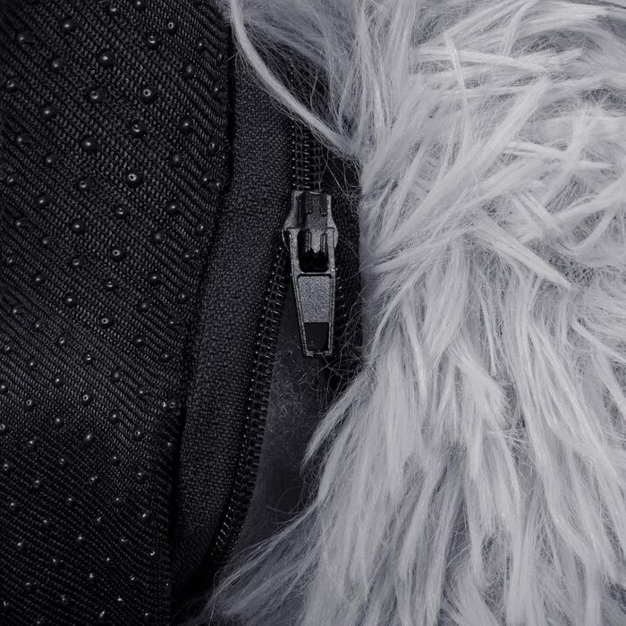 Кругле ліжко для собак Springos з штучного хутра, 90 см, сірий колір - комфортний та затишний лежак з антиковзною основою