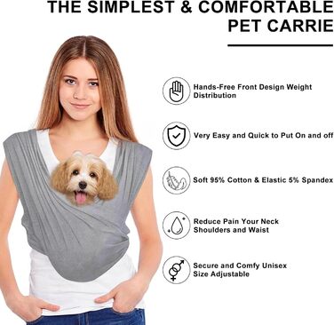 Сумка-переноска для собак Amexo, сумка-кенгуру для собак, переноска для тварин до 9 кг