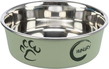 Тріксі Миска з нержавіючої сталі з пластиковим покриттям, 2.2 л, діаметр 23 см, висота 8 см, різнокольорова, 1 шт.