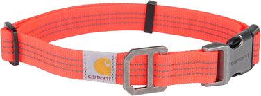 Нашийник для собак Carhartt, нейлоновий, повністю регульований, із відбивними швами, кораловий, розмір L