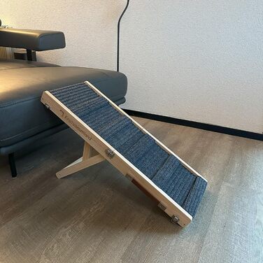 Рампа для собак та котів Kratzbaumland, складна та регульована по висоті, сіра, 80 см