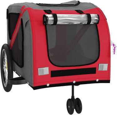 Фарм-причіп для велосипеда ZEYUAN: червоний та сірий, оксфордська тканина та метал