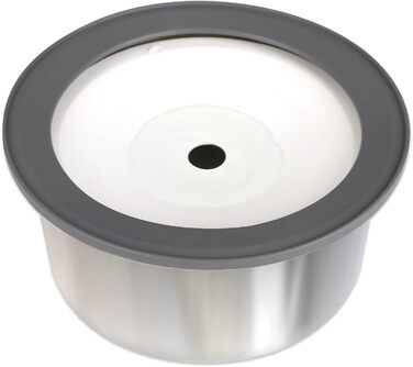 Миска для води для собак Yonphy 3L: Без розливання, з нержавіючої сталі, миска для води та корму, для собак та котів (сіра)