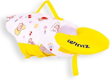 Жилет для плавання собак WINIZ – рятувальний жилет для тварин з регульованою посадкою, високою плавучістю та зручним ручним захопленням – ідеальний для водних розваг (жовтий, S)