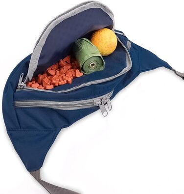 Персоналізована сумка для ласощів для собак з іменами та декором | Сумка для дресирування собак (Блакитний/Яблучно-зелений)