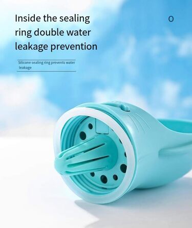 Водяна пляшка для собак з контейнером для корму, портативна, для котів, собак та інших тварин, для прогулянок, походів та подорожей