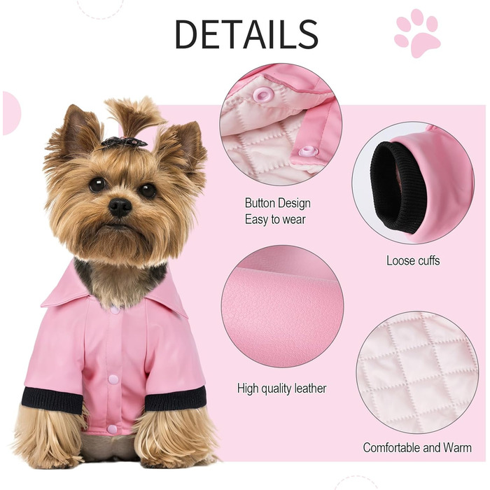 Зимовий одяг для собак NIULA: куртка з PU-шкіри, мотоциклетний стиль, водонепроникна, розмір M