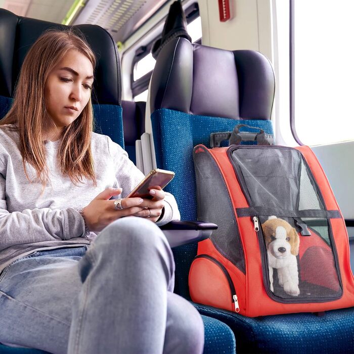 Тваринний візок-рюкзак All Pets United для собак і котів, транспортна сумка з телескопічною ручкою