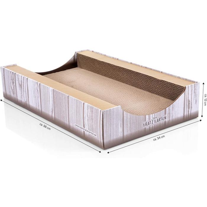 Котячий будиночок-ігрова панель Kratzmöbel 2.0 XXL | Ігровий когтеточка з гофрокартону та котячої м'яти | 34 x 56 x 12 см