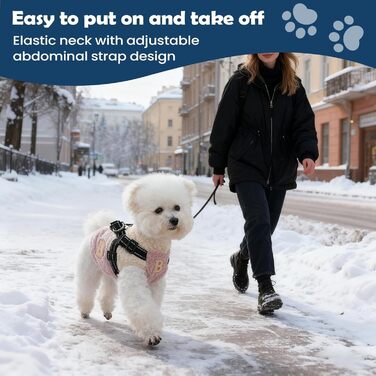 Зимовий теплий жилет для собак, вітронепроникний, з флісовою підкладкою, з отвором для шлейки, для малих та середніх тварин, зелено-білий (рожево-білий), для прогулянок, спорту та походів