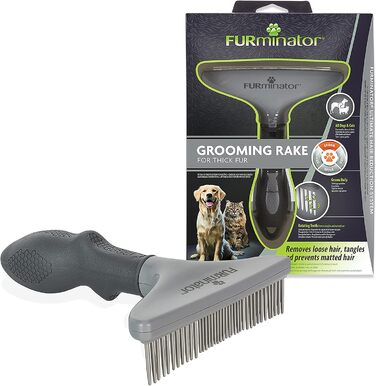 FURminator інструмент для вичісування XL для довгошерстих собак і котів, щітка від ковтунів і сплутаної шерсті