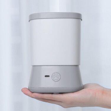 Мийка для лап собаки, 2-ступеневий аксесуар для догляду, захист від бризок, очищувач лап для прогулянок, подорожей, кемпінгу, відпочинку на природі, вдома, хатнього утримання, купання після прогулянки (сірий)