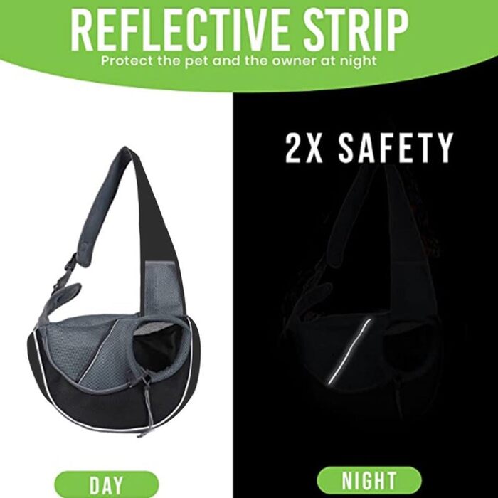 Сумка-переноска для собак, регульована, для собак і котів, з дихаючої сітки, для подорожей, чорна (0.5-3 кг)