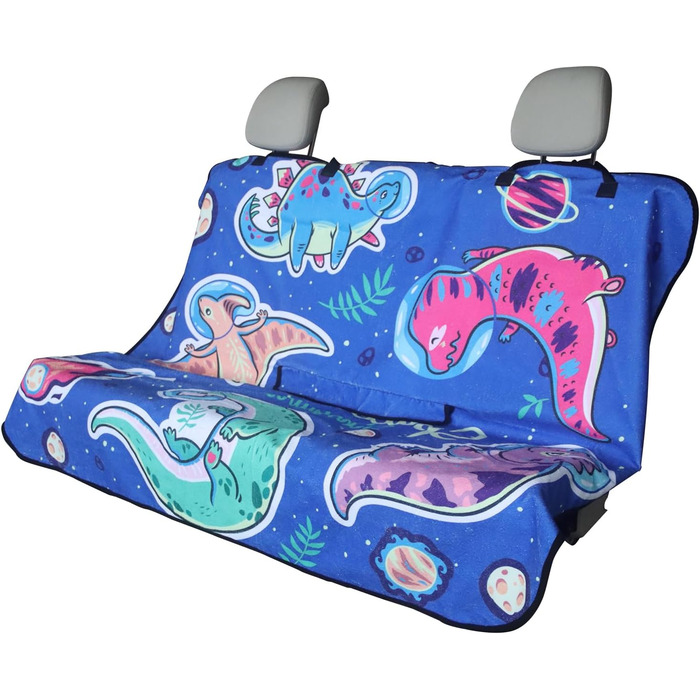 Захист сидінь заднього ряду для авто: універсальний, водонепроникний, з динозаврами (для собак, дітей)