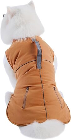 Зимова куртка для собак - теплий комір-нашийник, ізольована верхня частина з м'яким флісом, вітронепроникний комплект для собак середніх розмірів для прогулянок у холодну погоду