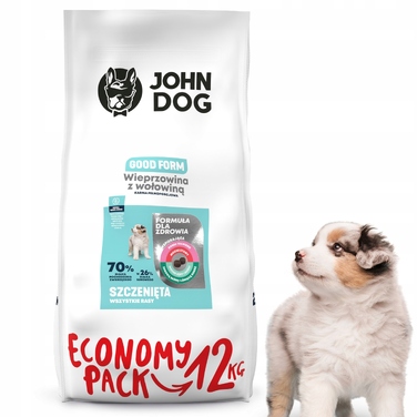 Сухий корм для цуценят John Dog GOOD Puppy зі свининою та яловичиною, 12 кг
