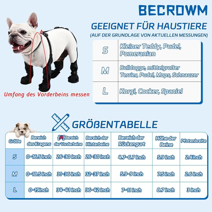 Водонепроникні чоботи для собак, захист подушечок лап для собак малих та середніх порід, регульоване взуття для домашніх тварин для прогулянок, м'які чоботи для тварин, захист подушечок лап (Чорний, Середній)
