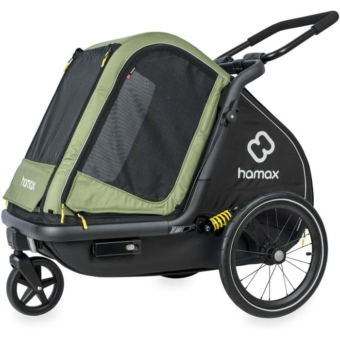 Hamax Pluto - велосипедний причіп для собак, зелений