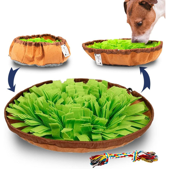 Schnüffelmatte для собак Jeypets з іграшкою-шнурком. Розвиває навички пошуку їжі. Чудовий подарунок на день народження вашого улюбленця.