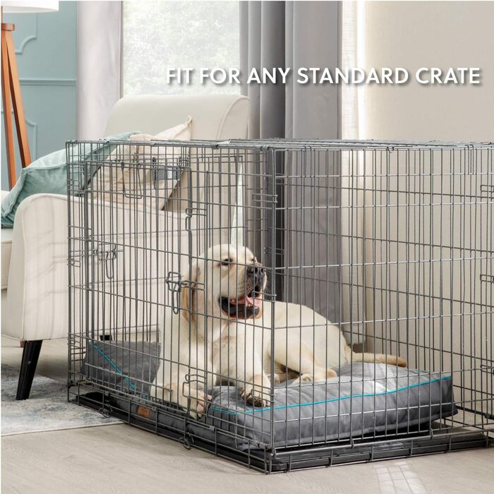 Водонепроникне ліжко для собак BEDSURE великих порід, 91x69x10 см, сіре, знімний, washable чохол