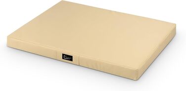 Килимок для собак Tina Grosse - лежанка для собак середнього та малого розміру. Лежанка для собак з еко-шкіри, миється, водонепроникна, м'яка, довговічна, стійка до зношування та розривів (XL, 100x80x8 см, Ecru)