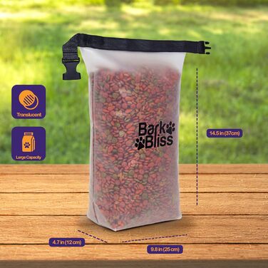 Набір для зберігання корму для собак BarkBliss, 25 порцій, зручний контейнер для подорожей, 3 кг, ідеально для кемпінгу та подорожей