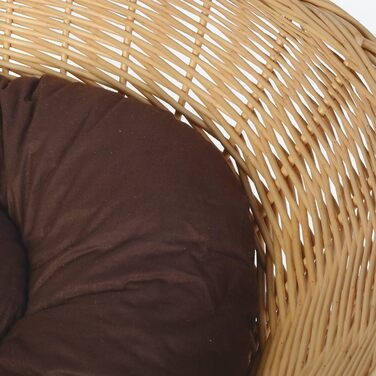 Корзина для собак Weidenprofi з подушкою, плетені корзини для тварин з лози, розмір вибирається (ДxШxВ): 62 x 43 x 12-22 см, 72 x 51 x 14-24 см, 82 x 61 x 16-26 см