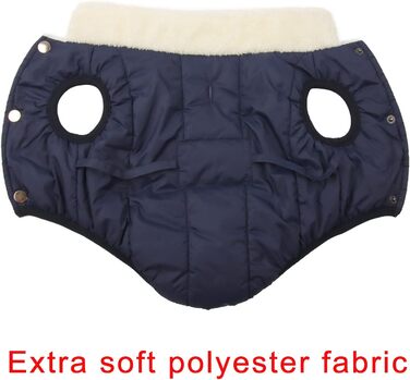 Тепла зимова куртка для собак JoyDaog, фліс, для маленьких собак, розмір XS, блакитна