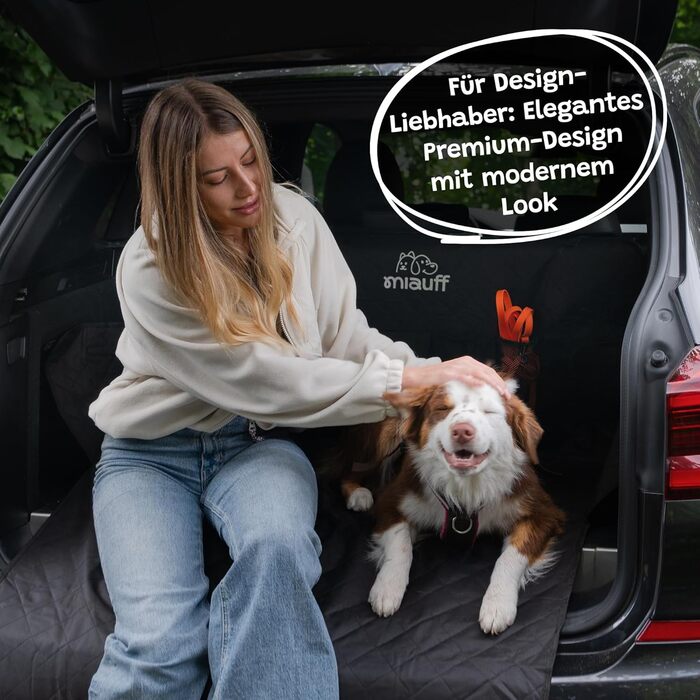 Захист для багажника автомобіля Miauff для собак – преміум-якість та сучасний дизайн. Водостійкий та стійкий до подряпин. Автомобільна ковдра для собак з кишенею, захисна килимок для багажника з захистом краю кузова (стежка)