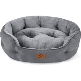 BEDSURE Ліжко для котів, 63x53x20 см, двостороння подушка, сіре, пране, для котів і маленьких собак