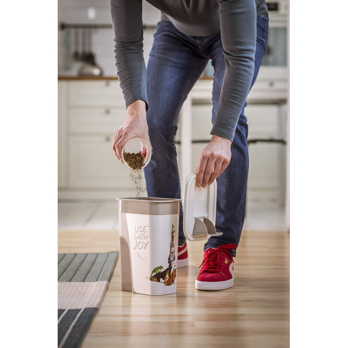 Контейнер для корму Rotho Flo 4.1л з кришкою, харчовий пластик PP, BPA-free, антрацит