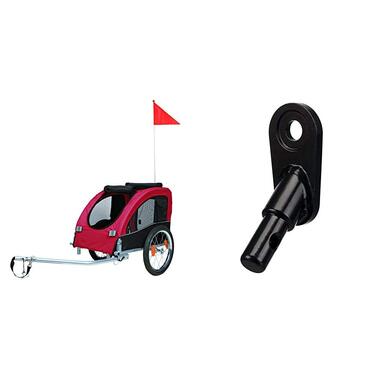 Причіп для велосипеда TRIXIE 12814, чорний/червоний, 63x68x75/137 см + з'єднувач для причепа