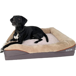 Ортопедичне ліжко для великих собак Emmi-pet, 91x68x20 см, м'яке і дихаюче собаче ліжко, нековзке, довговічне, пране, для великих і середніх собак