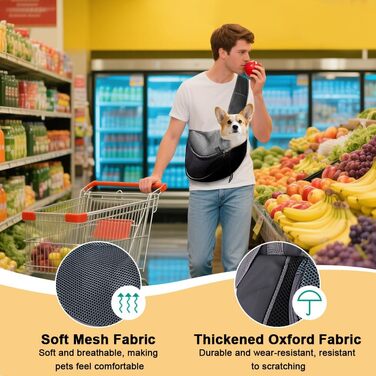 Сумка-переноска для собак Umllpet, регульована, до 6.5 кг, для прогулянок та подорожей