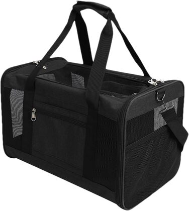 Транспортна переноска для собак та котів | Складане ліжко для котів | Рюкзак для прогулянок, парку, відпочинку на природі, подорожей, дому, кемпінгу, пікніків, покупок, чорний