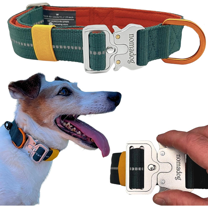 Нашийник для собак Nomadog Trailblazer S: міцний, тактичний, з ручкою, для великих собак