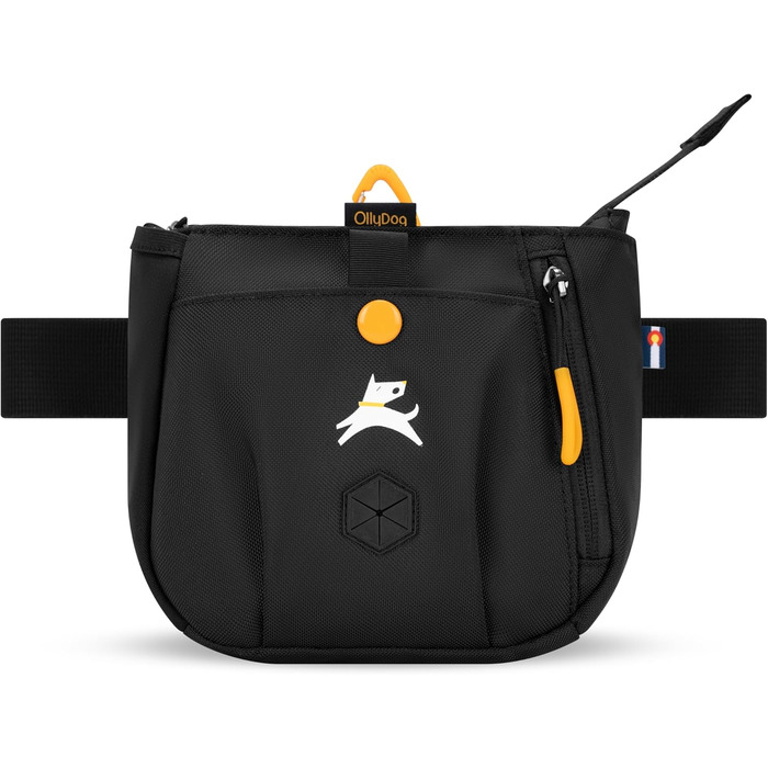 ОлліДог Backcountry Tagestasche: Сумка для ласощів та відходів для собак, з відсіком для кульок, на пояс (Raven S'25)