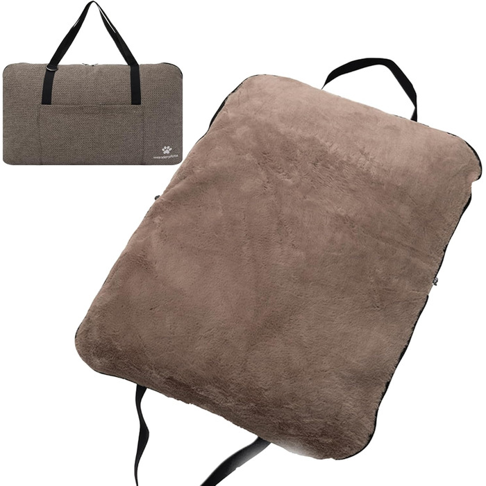 Ортопедичне собаче ліжко для подорожей – зручне та сертифіковане (OekoTex, GSR) – коричневе, розмір L