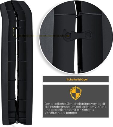 Східці для собак KESSER® - пандус у багажник авто, до 90 кг, 156x40 см, синій