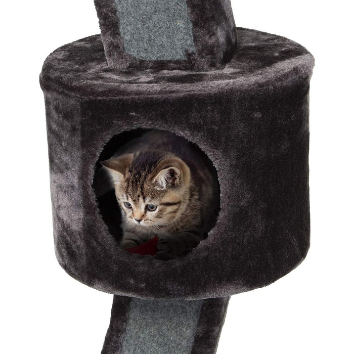 Кігтеточка для котів Granville XXL - велика, сіра, 157x60x170 см, для великих порід (Mainecoon)